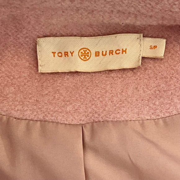 Tory Burch Colette Pink Wool Blend Button Front Coat Women's S/P - Picture 7 of 8